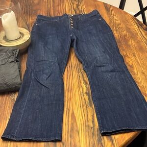 LOFT Dark Blue Flare Jeans